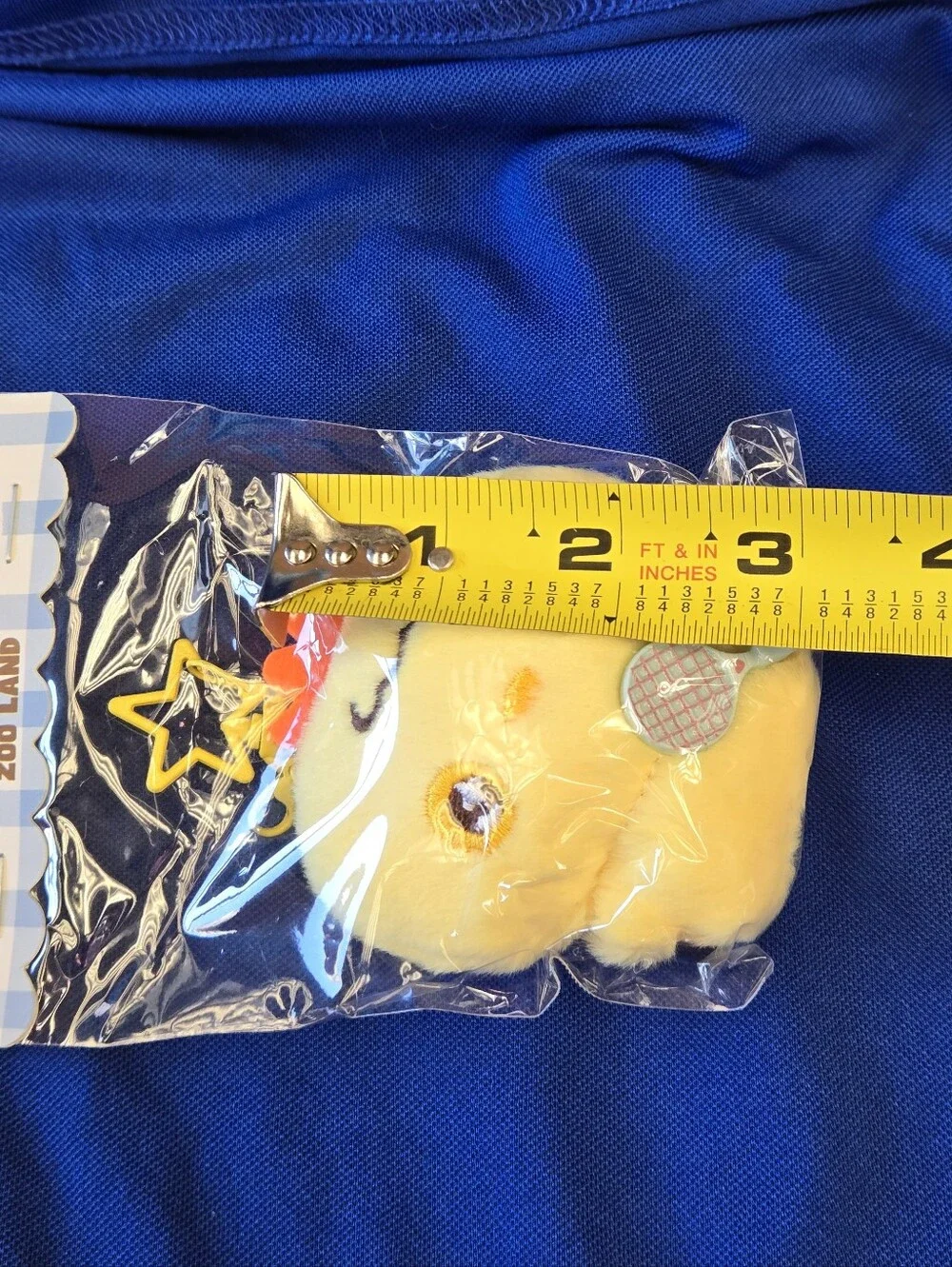 Cute Yellow Plush Chick Bag Charm/ Keychain with Tennis Racket